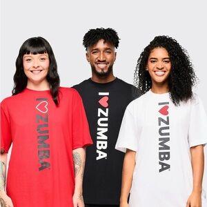 BN Unisex I Love Zumba T-Shirt   (in sealed bag)Black/Red or White Color $15 ea.